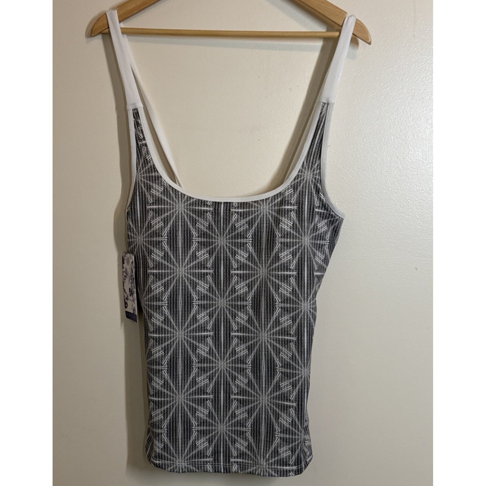 Hapari Swim Womens Size L Sport Tankini Top UPF+50 Pool Slimming Beach NWT